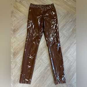 Brown Ivy Park Patent Leather Pants